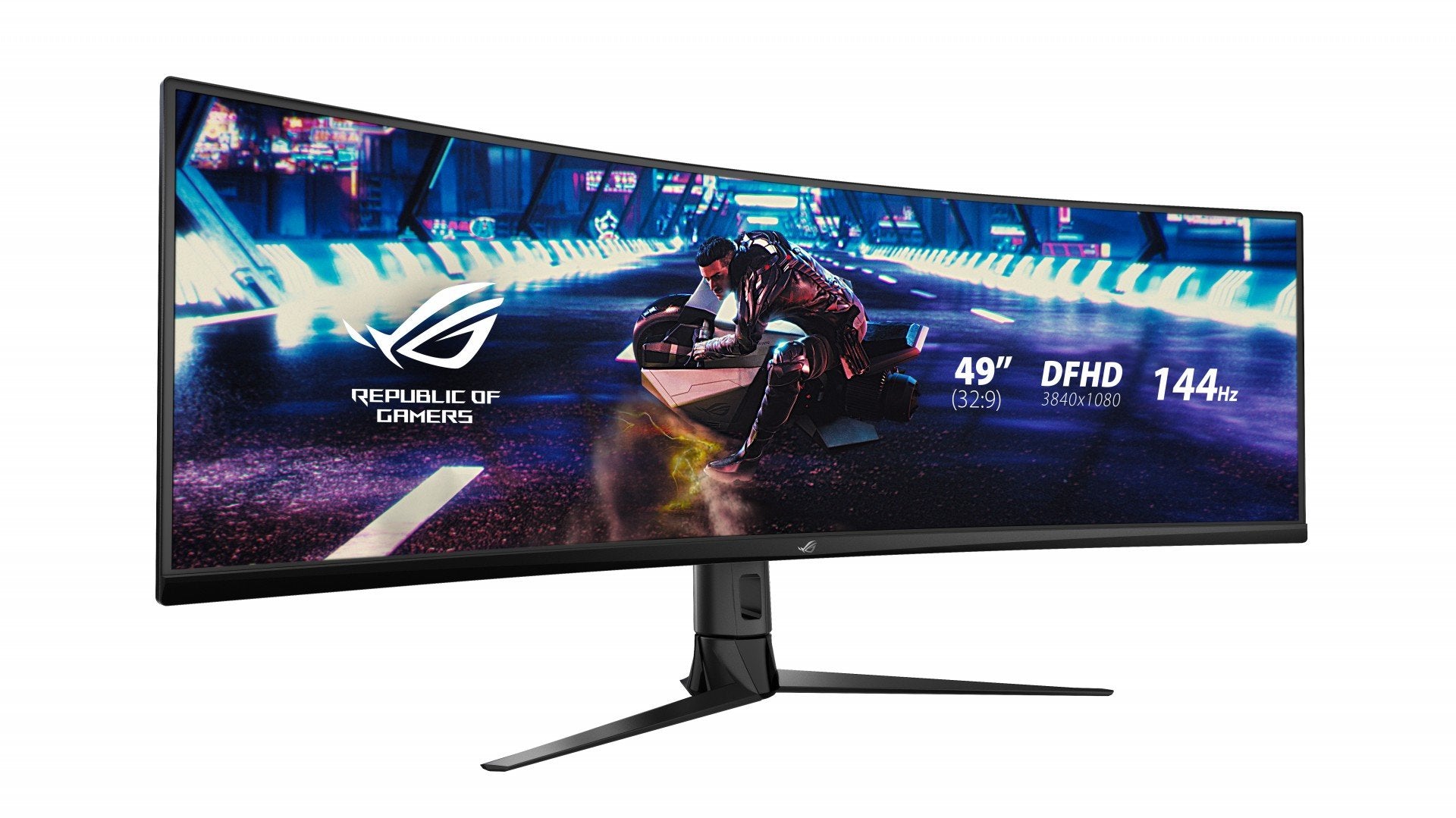 ASUS Display XG49VQ 49p Gaming Curved DFHD 144Hz 3840x1080 Freesync 2 HDR 4ms 21:9 USB HDMI DP Speaker