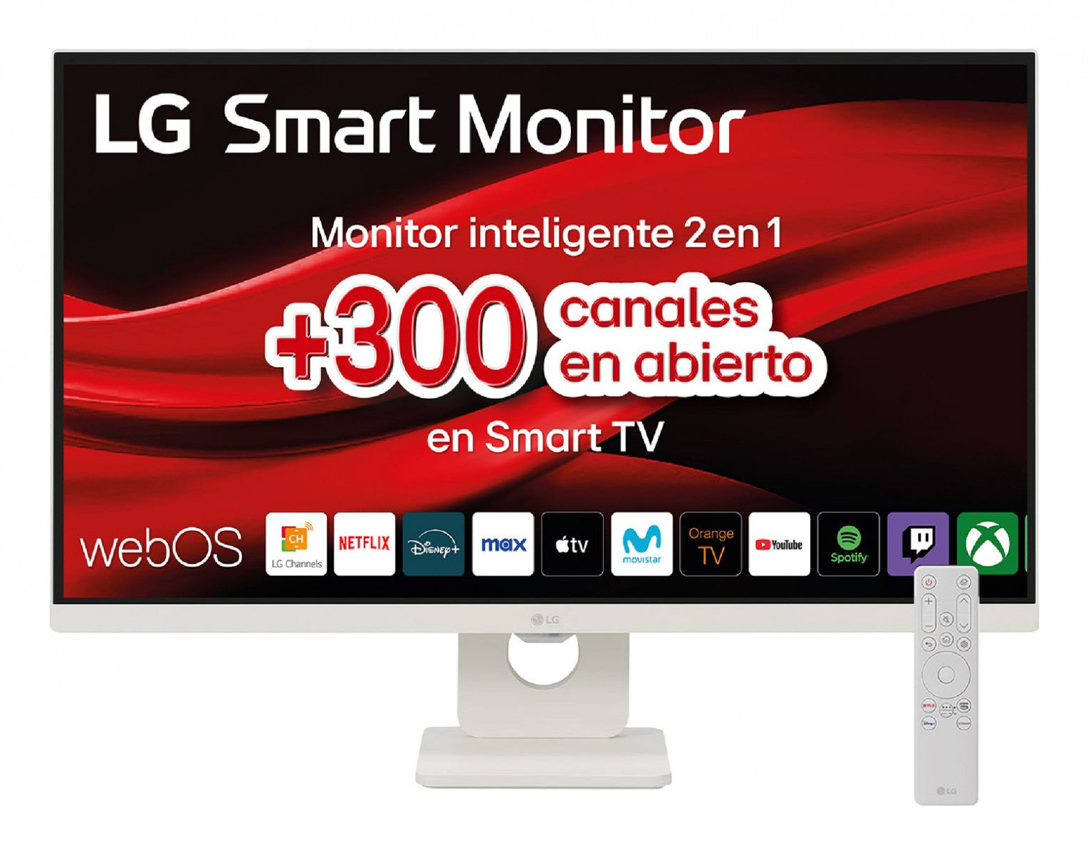 LG 27U731SA-W - Smart moniteur - 27p -3840 x 2160 4K 60 Hz - IPS - 350 cd/m² - 1000:1 - HDR10 -5ms - 2xHDMI- haut-parleurs- Blanc