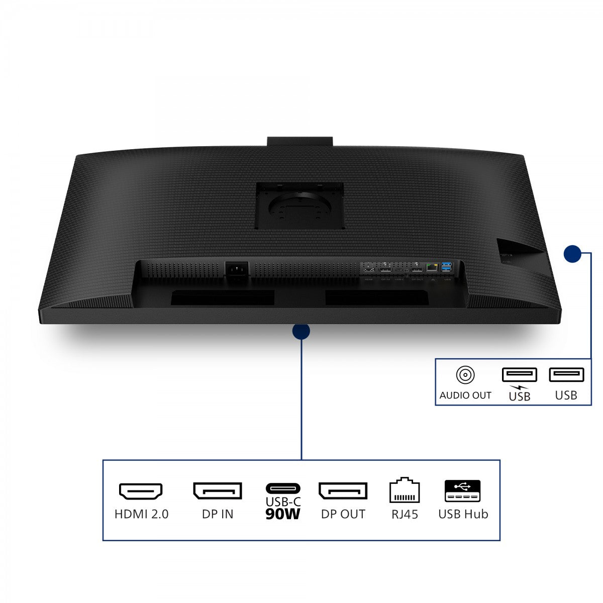 PHILIPS 32B2U3601H/00 31.5p QHD 16:9 IPS 100Hz HAS 180mm HDMI 2.0 DP 1.4 USB-C
