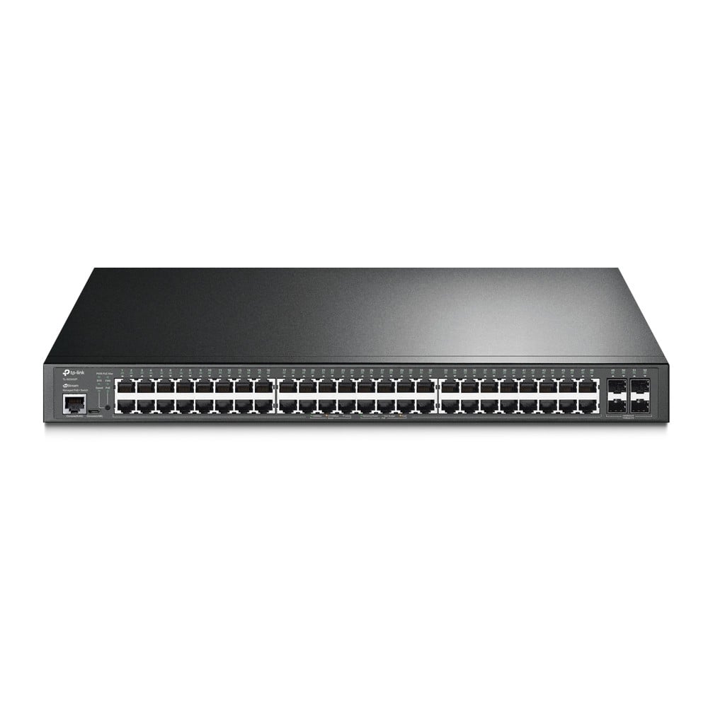 TP-Link JetStream TL-SG3452P commutateur réseau Géré L2/L3 Gigabit Ethernet (10/100/1000) Connexion Ethernet, supportant l'alimentation via ce port (PoE) 1U Noi