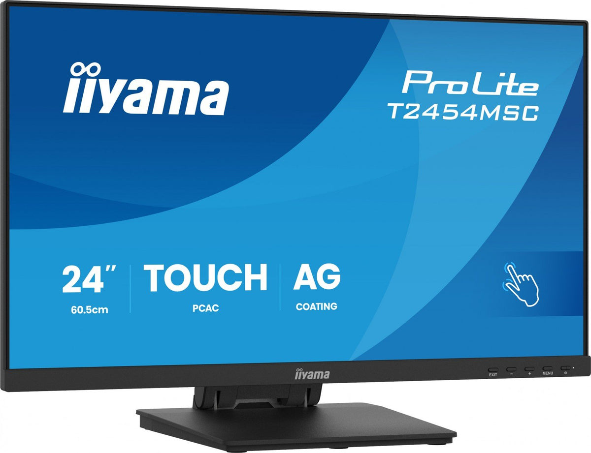 "iiyama T2454MSC-B3AG 24"" InCell PCAP 10P Tactile Anti-reflet 25% Haze 1920x1080 IPS-panel Bords fins Haut-parleurs DisplayPort"