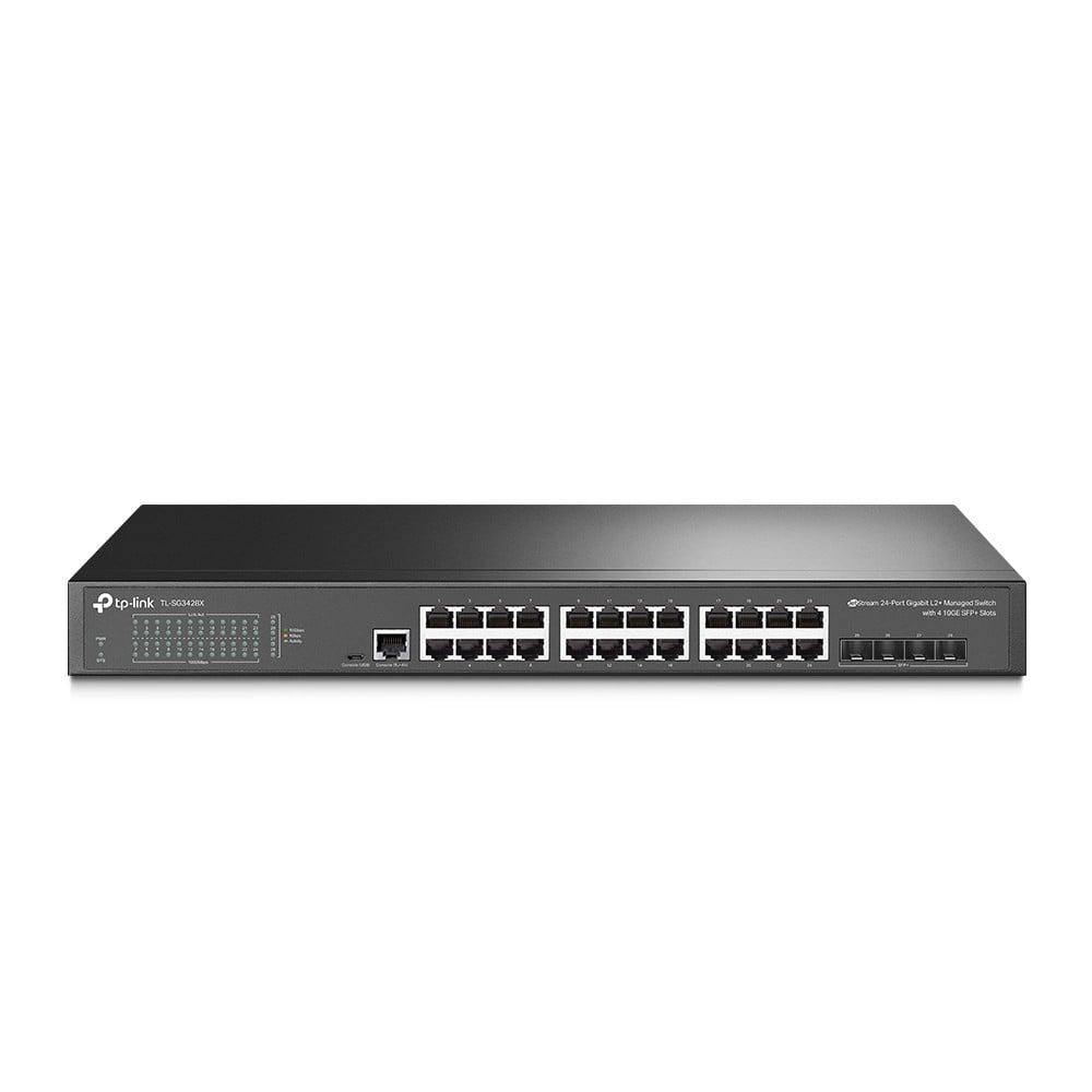 TP-Link JetStream TL-SG3428X commutateur réseau Géré L2+/L3 Gigabit Ethernet (10/100/1000) 1U Noir