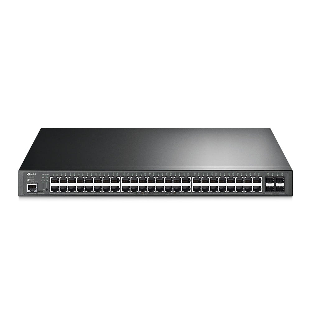 TP-Link JetStream TL-SG3452XP commutateur réseau Géré L2+ Gigabit Ethernet (10/100/1000) Connexion Ethernet, supportant l'alimentation via ce port (PoE) 1U Noir