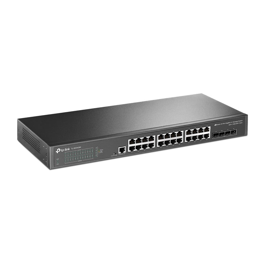 TP-Link JetStream TL-SG3428X commutateur réseau Géré L2+/L3 Gigabit Ethernet (10/100/1000) 1U Noir