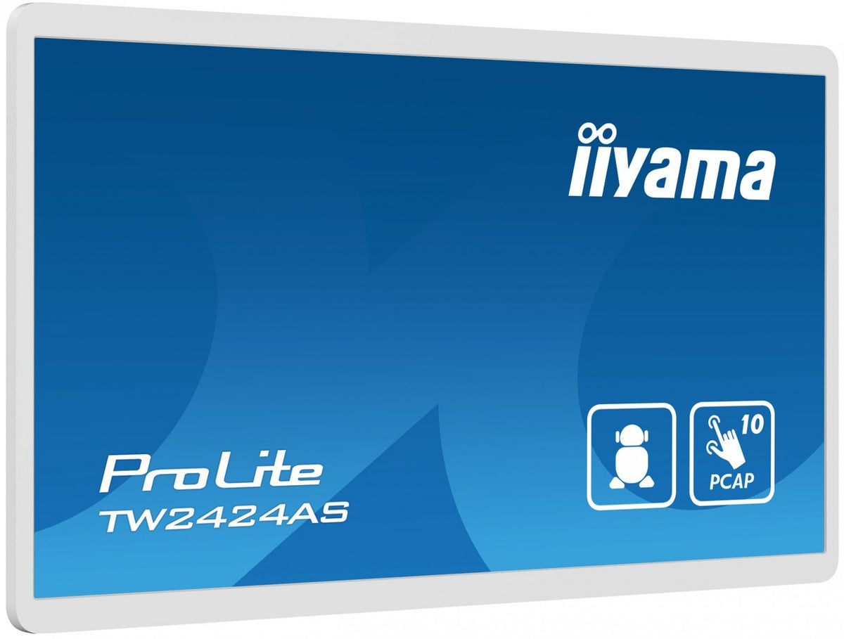 "iiyama TW2424AS-W1 Écran d'affichage dynamique Écran plat de signalisation numérique 60,5 cm (23.8"") Wifi 350 cd/m2 4K Ultra HD Noir Écran tactile Intégré dans "
