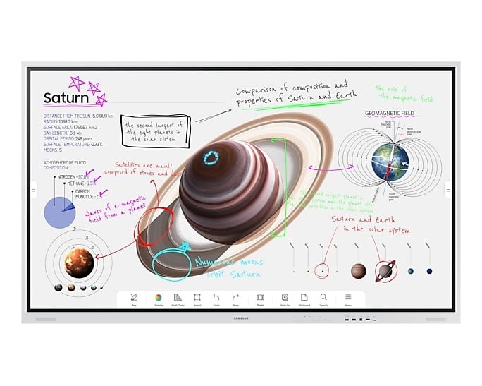 SAMSUNG WM85B Flip 4 85p Tactile Infrarouge UHD 3840x2160 16:9 300nit sans vitre 220nit avec vitre 16/7 3years