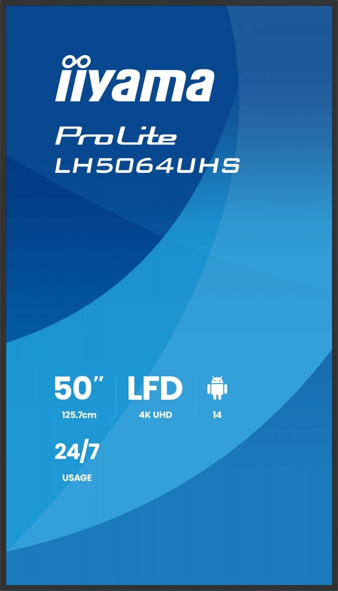 50" 3840x2160 UHD IPS Haze 25% 500cd