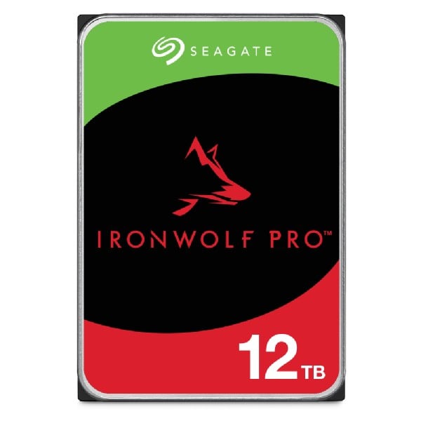 SEAGATE Ironwolf PRO Enterprise NAS HDD 12To 7200rpm 6Gb/s SATA 256Mo cache 8.9cm 3.5p 24x7 for NAS & RAID Rackmount Systeme BLK