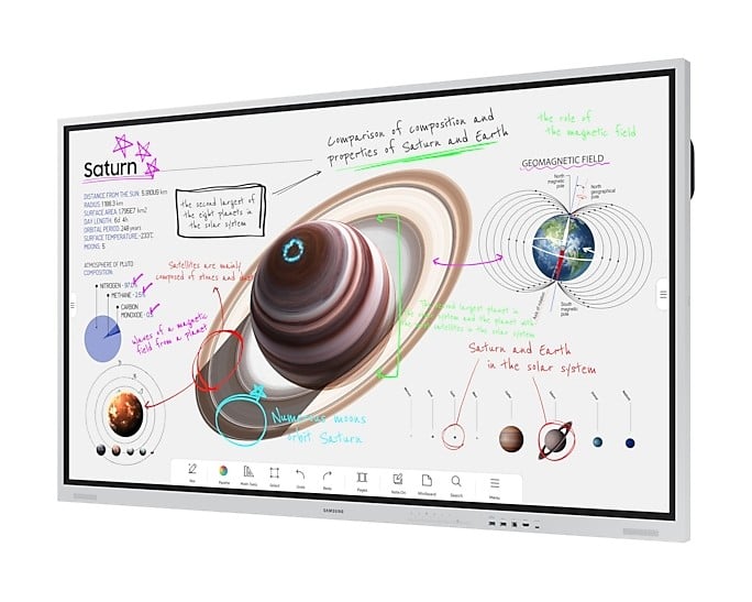 SAMSUNG WM85B Flip 4 85p Tactile Infrarouge UHD 3840x2160 16:9 300nit sans vitre 220nit avec vitre 16/7 3years