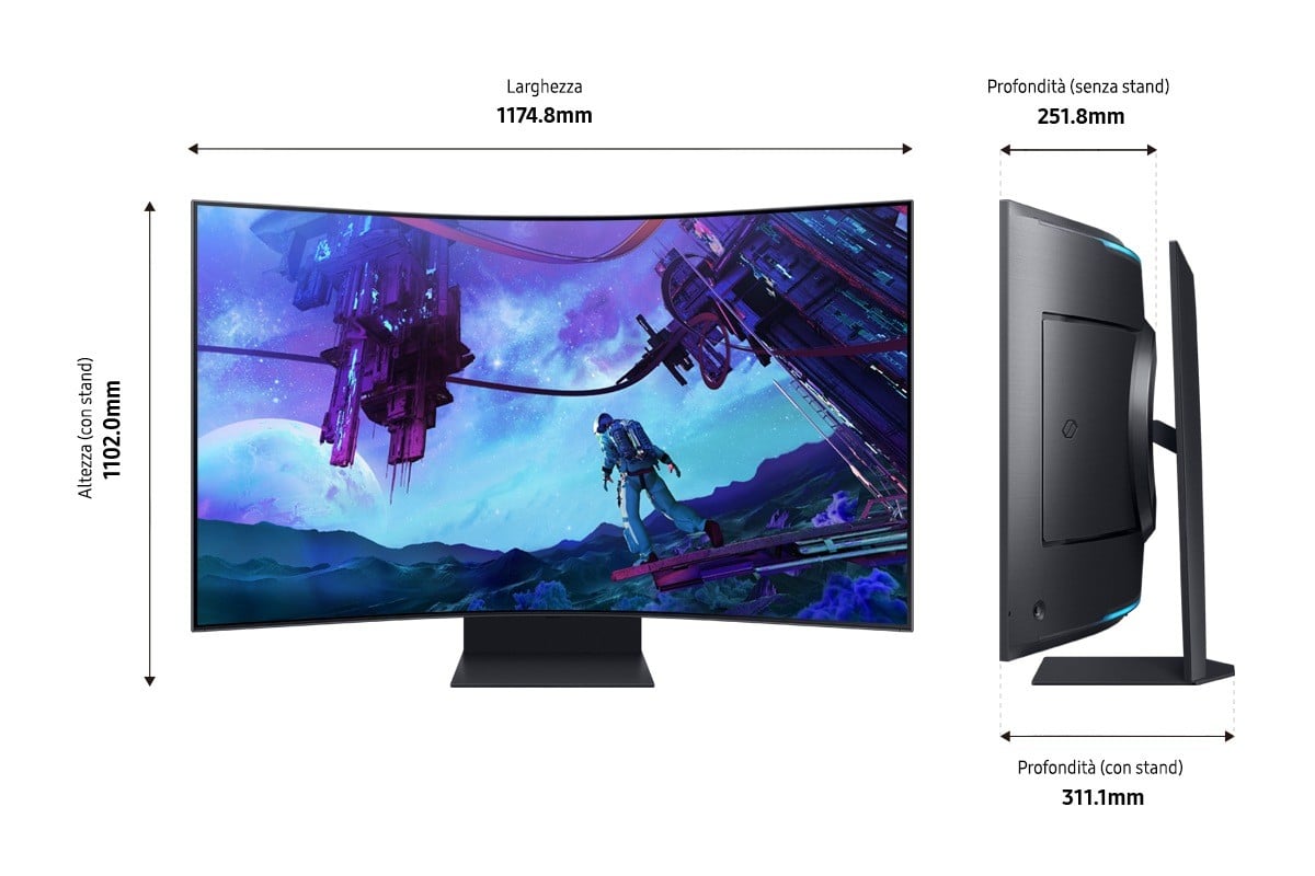 SAMSUNG LS55CG970NUXEN 55p UHD VA Odyssey Ark G97NB 165Hz 1ms SMART HDMI