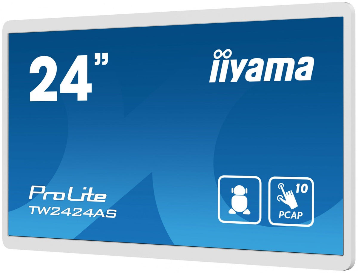 "iiyama TW2424AS-W1 Écran d'affichage dynamique Écran plat de signalisation numérique 60,5 cm (23.8"") Wifi 350 cd/m2 4K Ultra HD Noir Écran tactile Intégré dans "