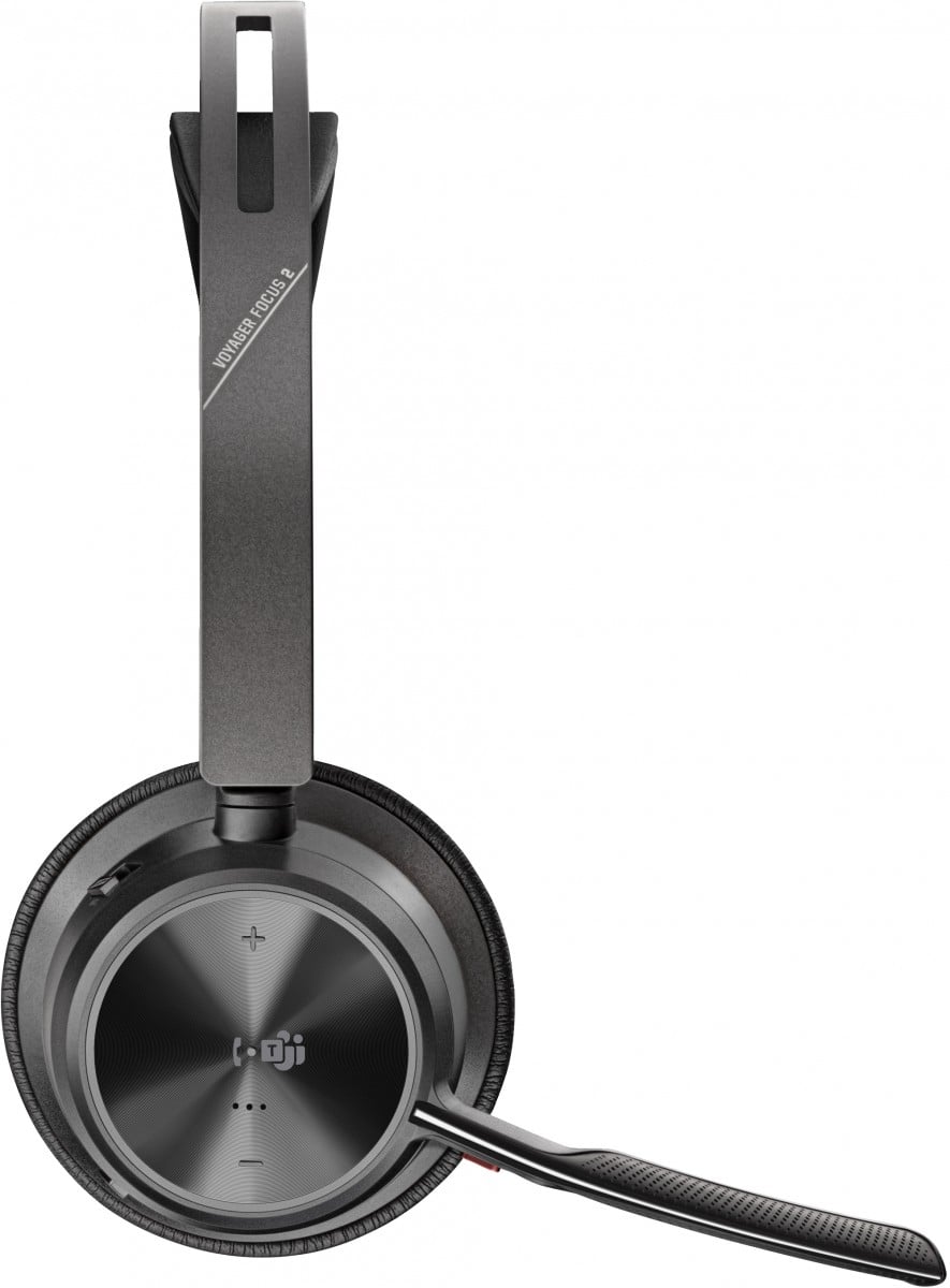 HP Poly Voyager Focus 2 Microsoft Teams Certified USB-C-C Headset +USB-C/A Adapter +Charging Stand Sans fil Arceau Bureau/Centre d'appels Bluetooth Socle de cha
