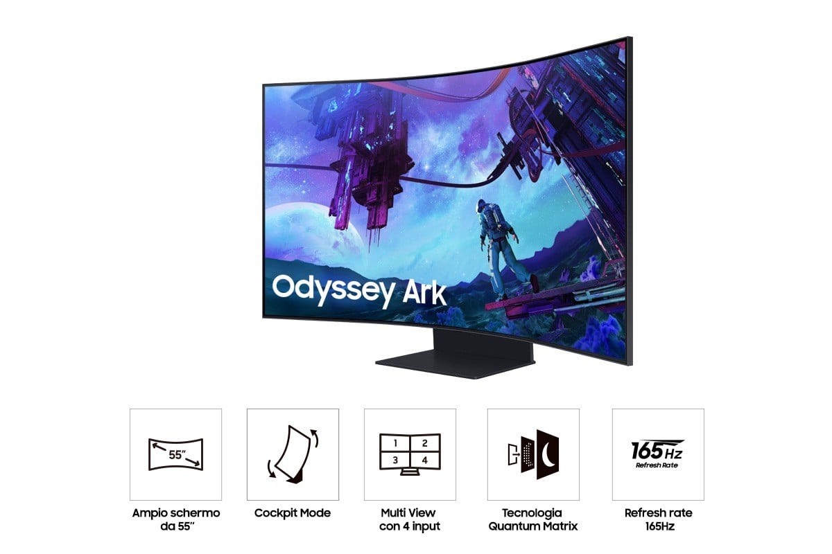 SAMSUNG LS55CG970NUXEN 55p UHD VA Odyssey Ark G97NB 165Hz 1ms SMART HDMI