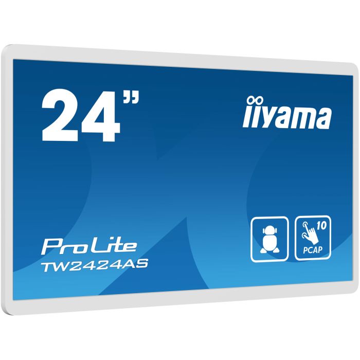 "iiyama TW2424AS-W1 Écran d'affichage dynamique Écran plat de signalisation numérique 60,5 cm (23.8"") Wifi 350 cd/m2 4K Ultra HD Noir Écran tactile Intégré dans "
