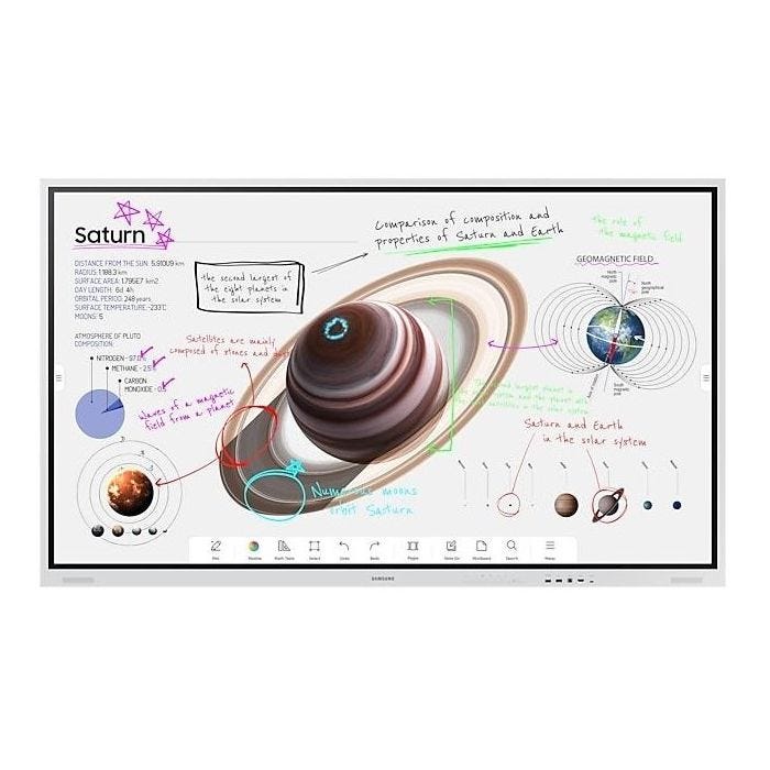 SAMSUNG WM85B Flip 4 85p Tactile Infrarouge UHD 3840x2160 16:9 300nit sans vitre 220nit avec vitre 16/7 3years