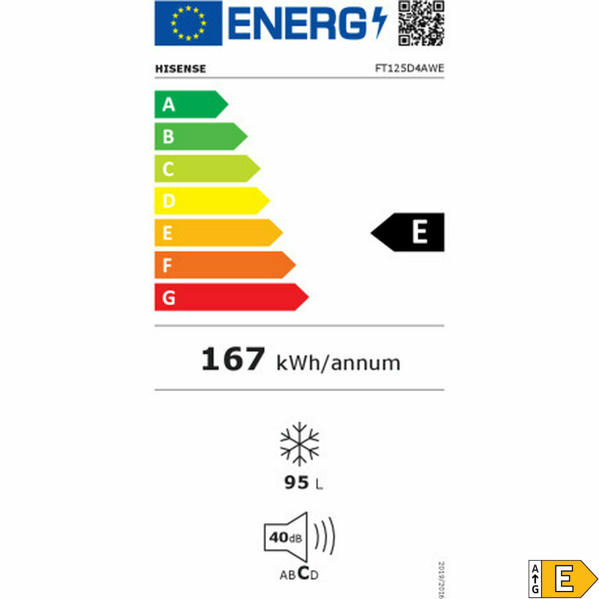 Congélateur Hisense FT125D4AWE   86