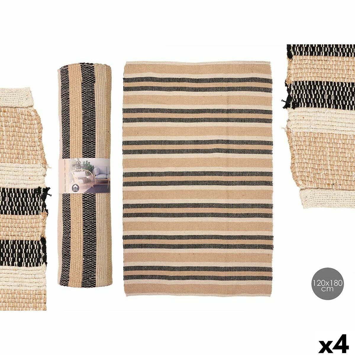 Tapis Gift Decor Blanc Marron Noir 120 x 180 cm 61 x 13 x 16 cm (4 Unités)