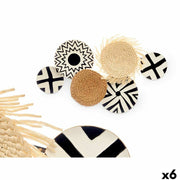 Décoration murale Gift Decor Blanc Marron Noir Métal 60 x 40 x 5 cm (6 Unités)