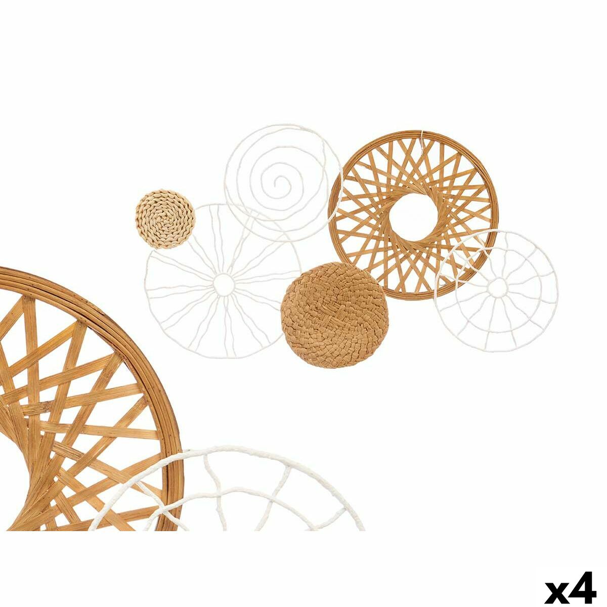 Décoration murale Gift Decor Blanc Marron Métal 71,1 x 3,8 x 42,5 cm (4 Unités)