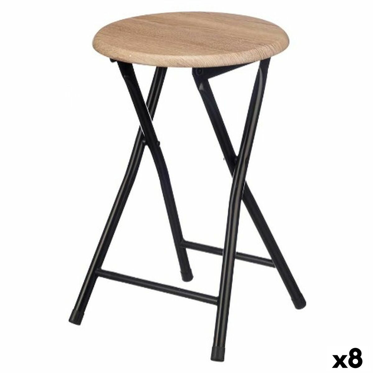 Tabouret Gift Decor Naturel PVC Métal Bois MDF 30 x 46 x 30 cm 71,8 x 6,5 x 30 cm (8 Unités)