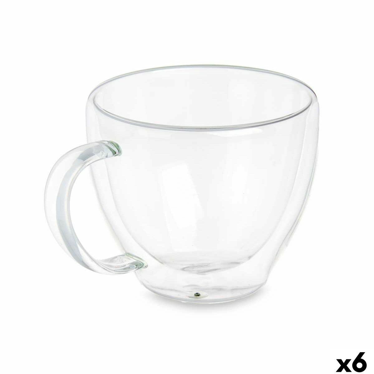 Tasse de café et de thé Vivalto Transparent Verre Borosilicaté 140 ml (6 Unités)