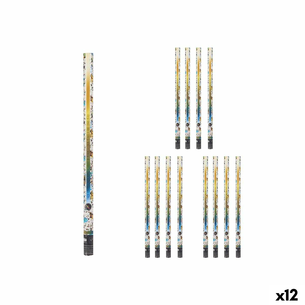 Canon à confettis Multicouleur Papier Carton Plastique 5 x 98,5 x 5 cm (12 Unités)