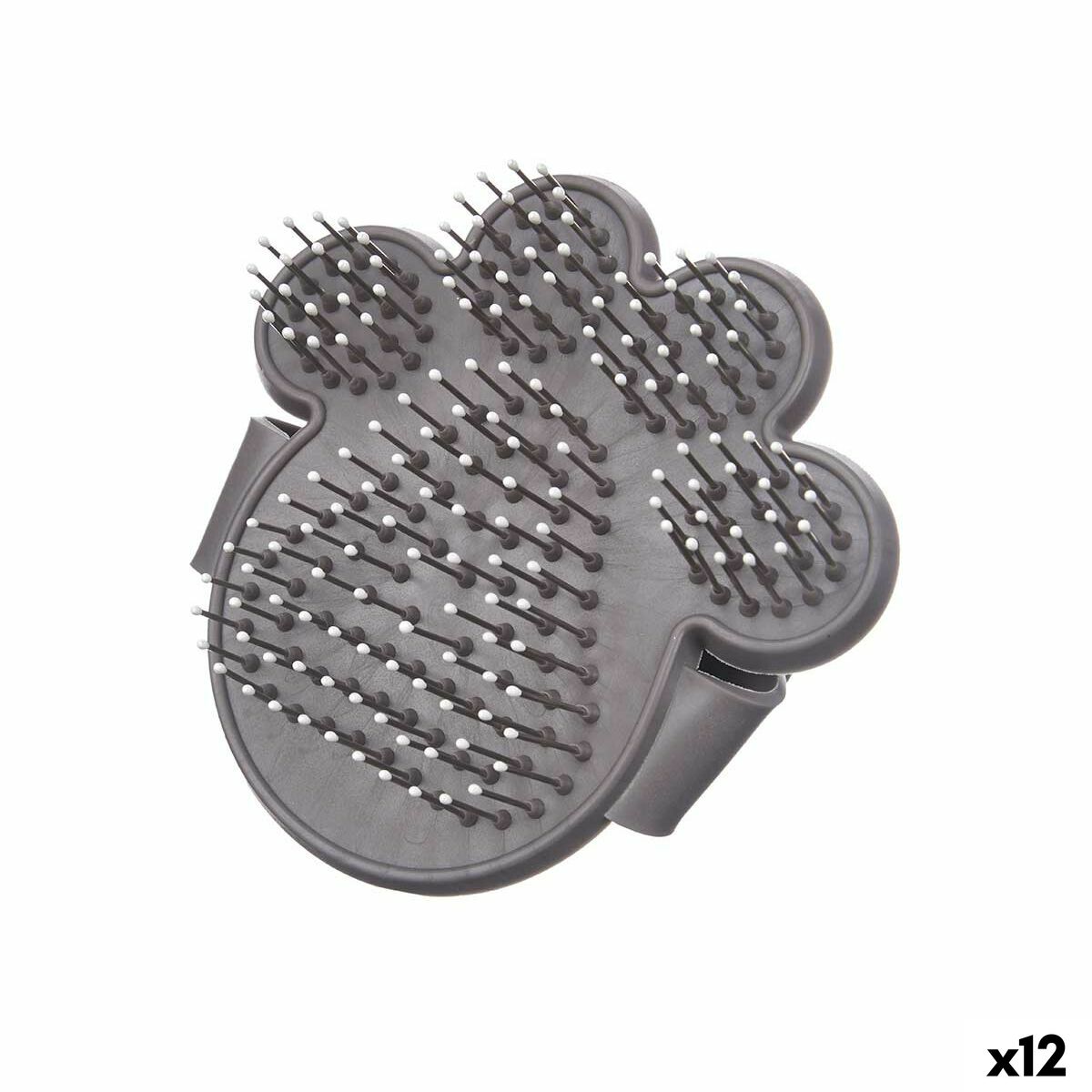 Brosse pour Chiens Mascow Gris 10,5 x 10 x 3 cm (12 Unités)