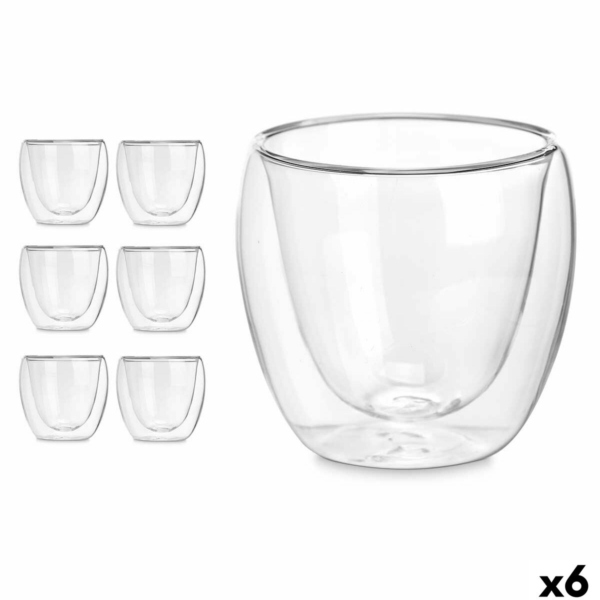 Verre d'eau Vivalto Transparent Verre Borosilicaté 100 ml (6 Unités)