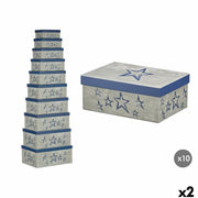 Boîte Décorative Pincello Bleu Carton (2 Unités)