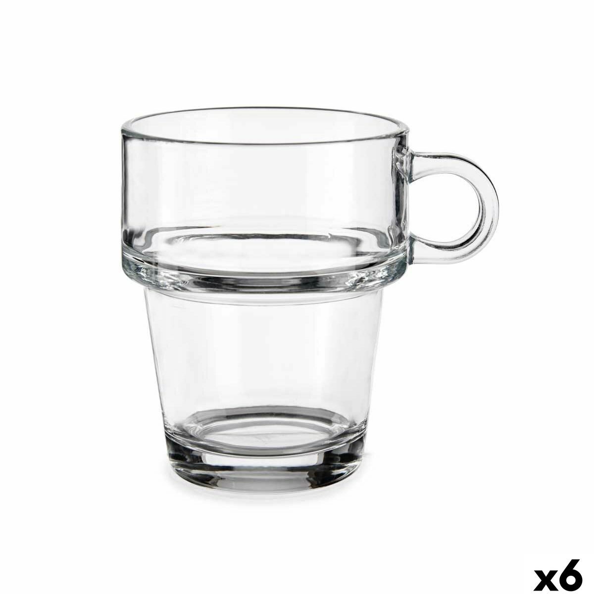 Tasse de café et de thé Vivalto Transparent verre 270 ml (6 Unités)