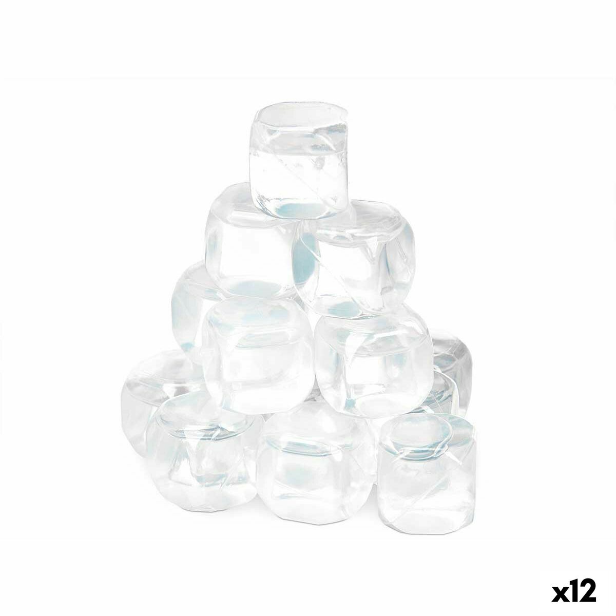 Cubes réfrigérants réutilisables Leknes Transparent Polyéthylène Eau distillée 6,5 x 16 x 6,5 cm 18 Pièces (12 Unités)