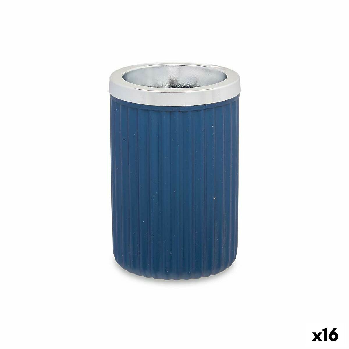 Verre Berilo Bleu Plastique 7,5 x 11,5 x 7,5 cm (16 Unités)