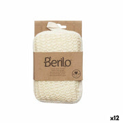 Éponge Corporelle Berilo Blanc Beige 11 x 16,5 x 3 cm (12 Unités)