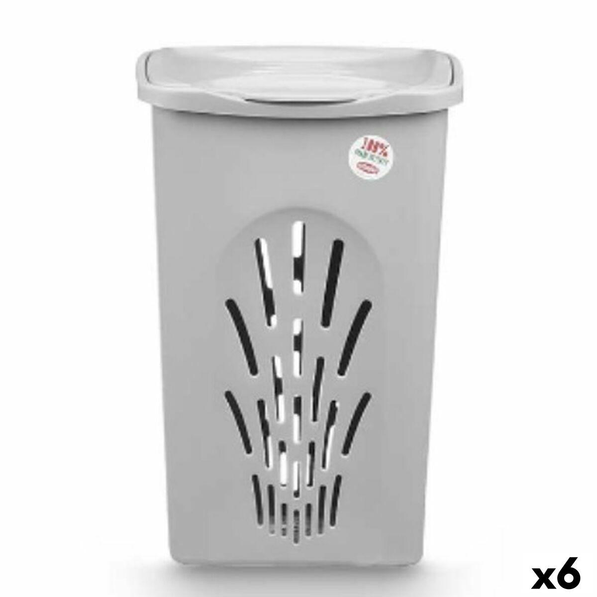 Panier à linge Stefanplast Gris Plastique 50 L 37 x 56 x 39 cm (6 Unités)