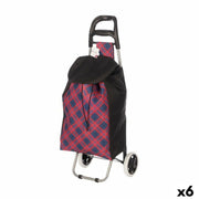 Panier à Courses Kinvara Bleu Rose 33 L 35,5 x 28 x 94 cm Losanges (6 Unités)