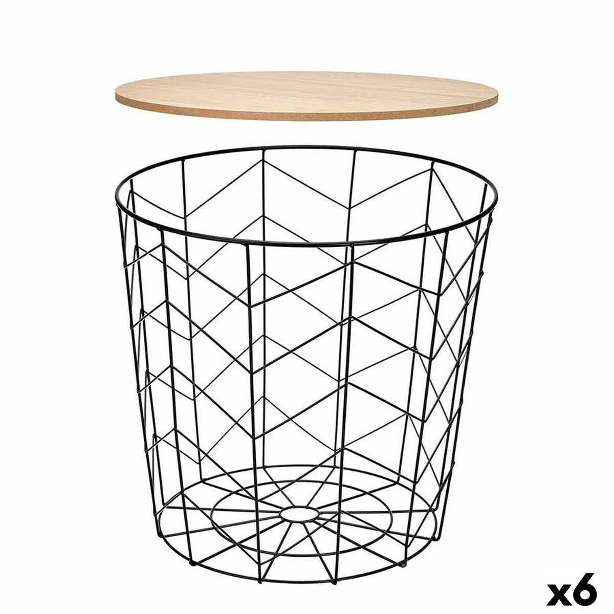 Table d'appoint Gift Decor Marron Noir 39,5 x 37 x 39,5 cm (6 Unités)