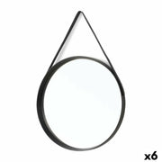 Miroir mural Gift Decor Noir 51 x 4,5 x 76 cm (6 Unités)