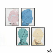 Toile Gift Decor Royalty 30 x 3 x 40 cm (8 Unités)