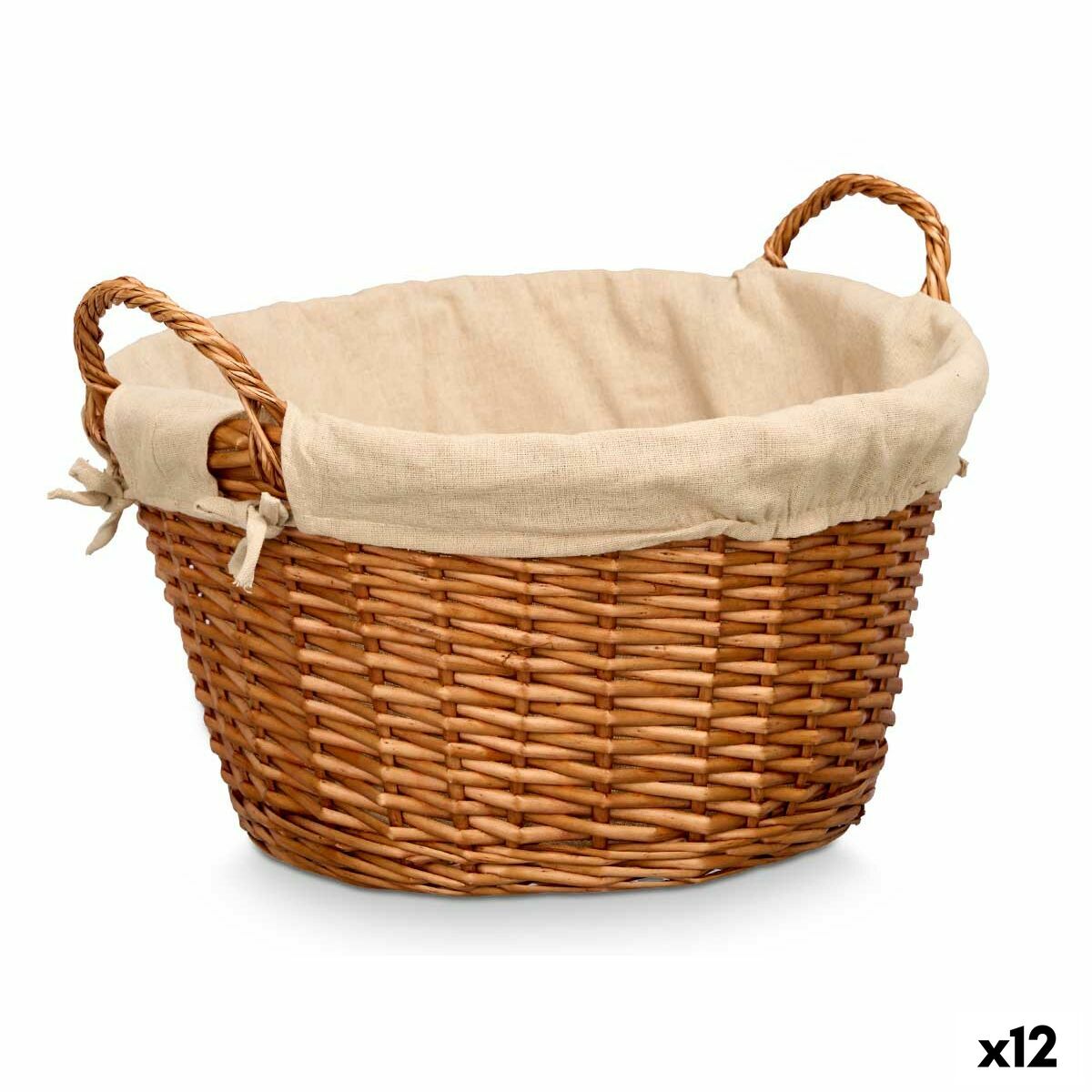 Panier Kipit Naturel Polyester Coton osier (12 Unités)