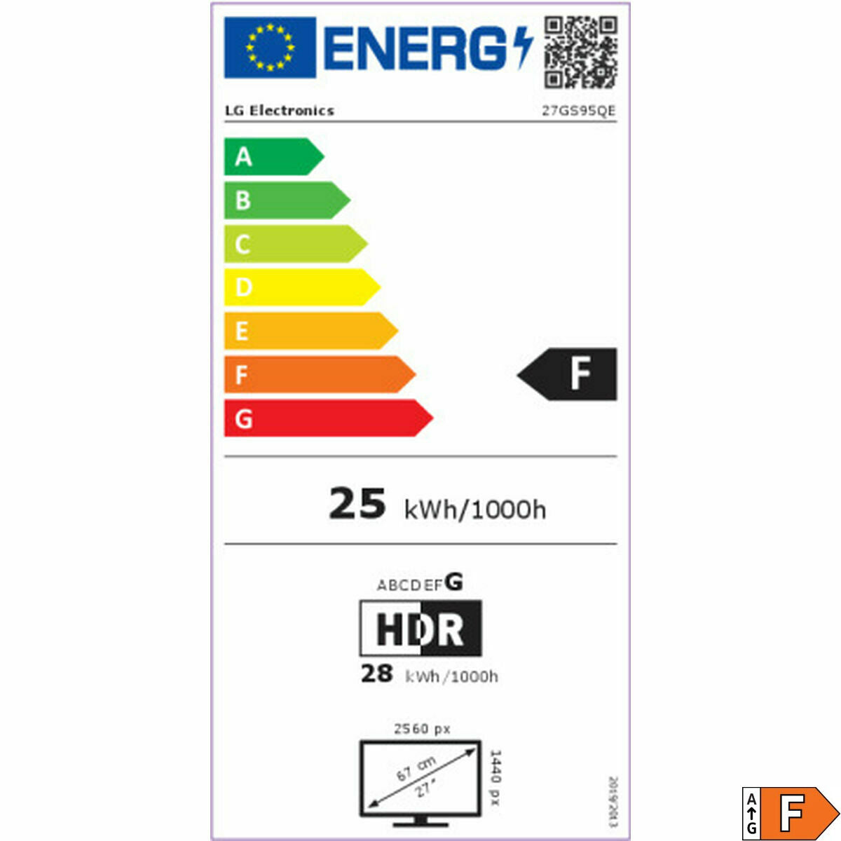 Monitor Gaming LG 27GS95QE-B Quad HD 27"