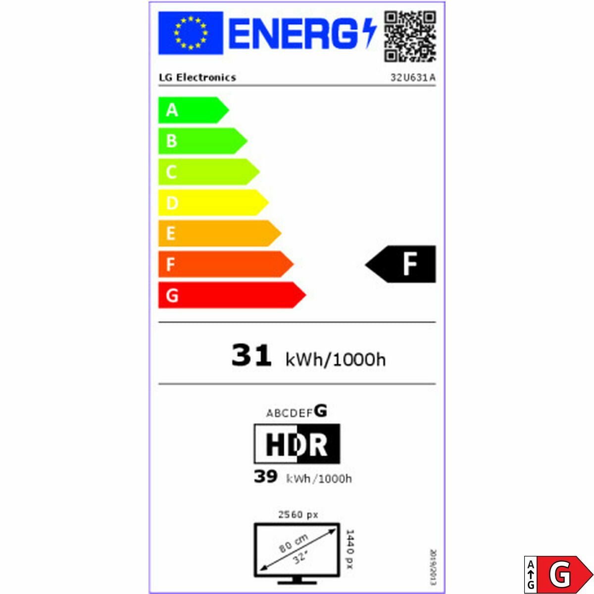 Monitor Gaming LG 32U631A-B 32" 31,5" Quad HD