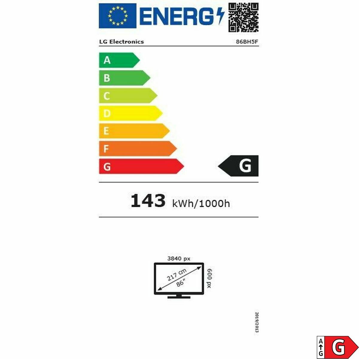 TV intelligente LG 86BH5F-M.AEU 86" IPS