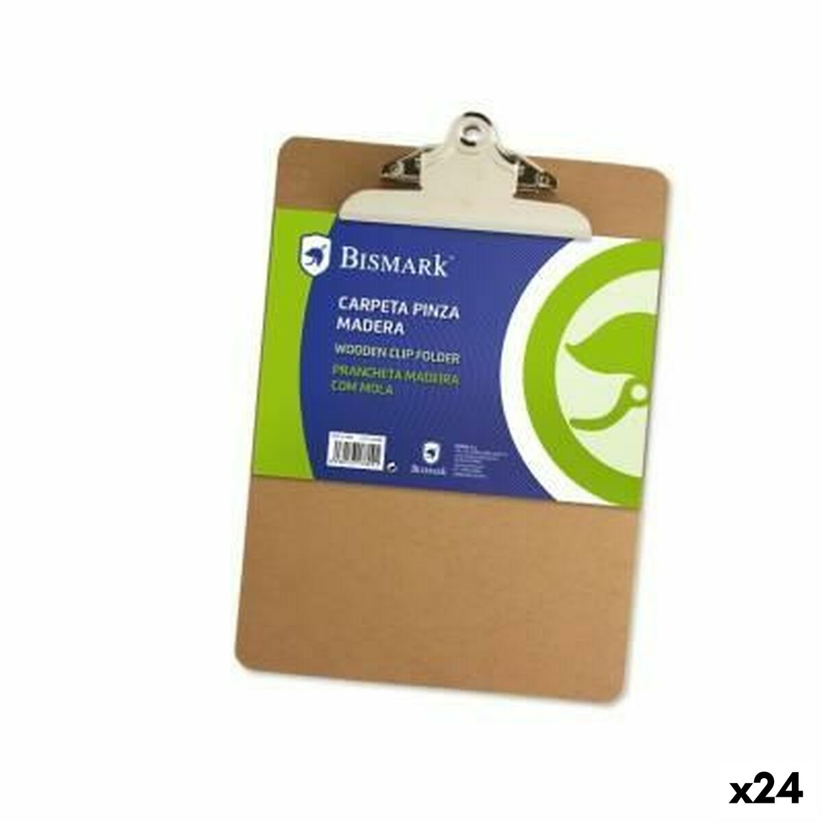 Dossier avec pince Bismark Feuille Bois (24 Unités)