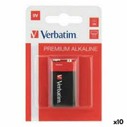 Pile Alcaline Verbatim 9 V 6LR61 (10 Unités)