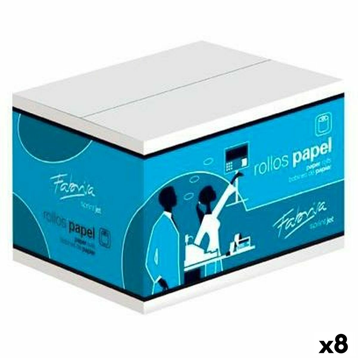 Rouleau de Papier Thermique Fabrisa ELECTRA Blanc 74 x 65 mm 10 Pièces (8 Unités)