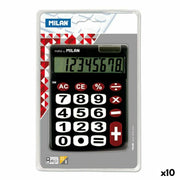 Calculatrice Milan Dual Noir 14,5 x 10,6 x 2,1 cm (10 Unités)