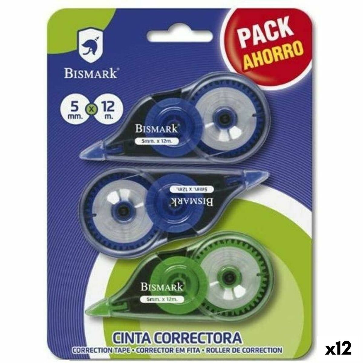 roller correcteur Bismark 5 mm 12 m (3 Pièces) (12 Unités)