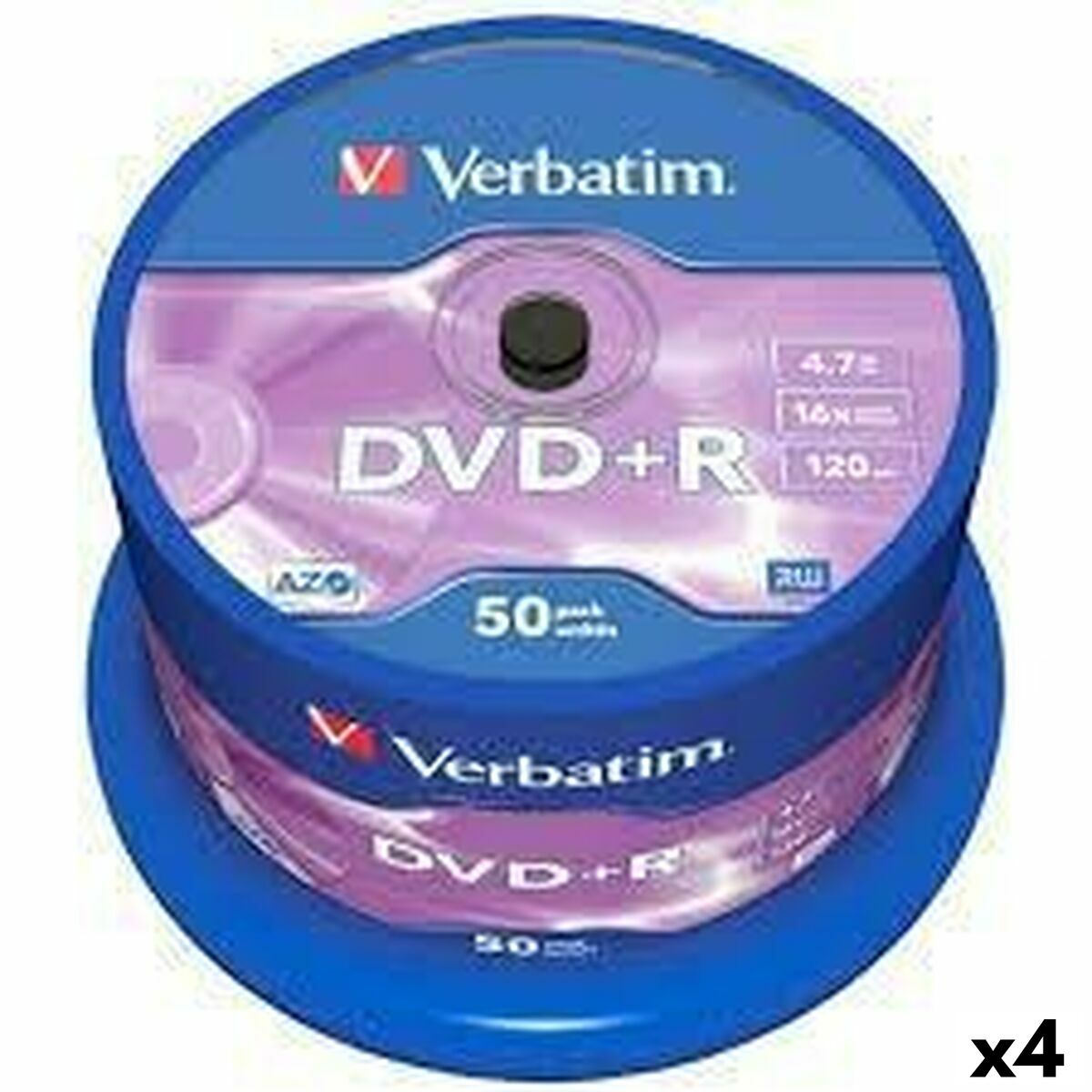 DVD+R Verbatim   4,7 GB 16x 50 Pièces (4 Unités)