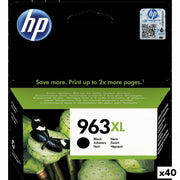 Cartouche d'encre originale HP Officejet Pro All-in-One 9010,9012,9014,9015,9016,9019,9020,9022,9025 - Nº 963XL Noir (40 Unités)