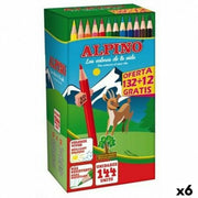 Crayons de couleur Alpino KIDS EVOLUTION STRIPES Multicouleur 144 Pièces (6 Unités)